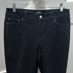 Ann Taylor Signature Women Soft Cordoroy Pants Size 10 Black